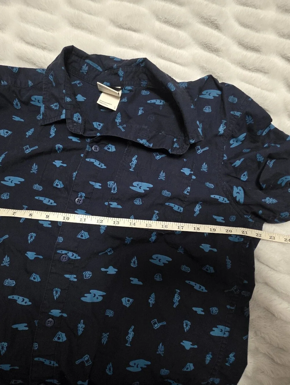 The North Face Baytrail Pattern Short Sleeve Shirt Camping Size Large